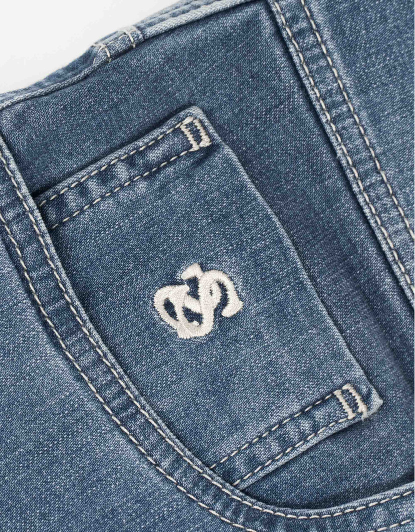 Scissor Scriptor Light Blue Straight-Leg Jeans image